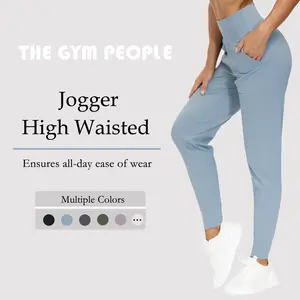 THE GYM PEOPLE Joggers for Women Lightweight Athletic Leggings Tapered Relaxed Slim Fit Lounge Jogger Business Casual Pants Sweatpants work outfits