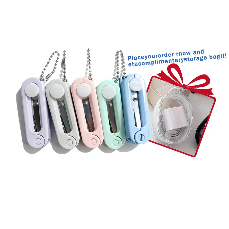 Essential New 3/6pcs Creative Multifunctional Mini Scissors, Safe Portable Travel Scissors, Cutting Tools Thread Stainless Steel, Portable Foldable Mini Scissors for Travel Use
