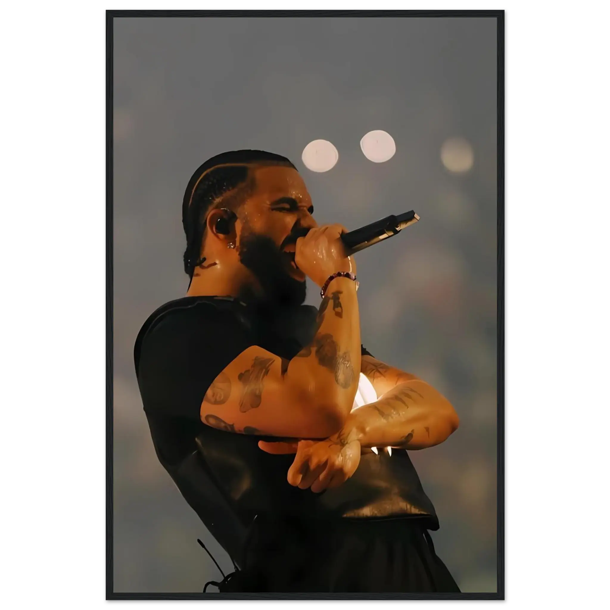 Drake - Shatterproof Plexiglass Wooden Framed Poster