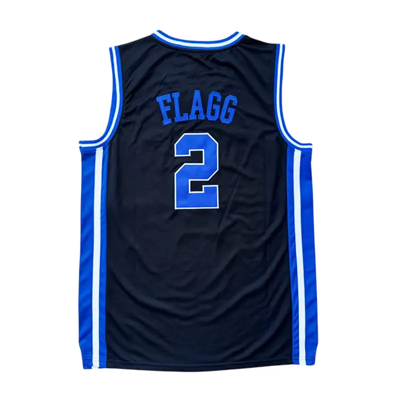 Flagg #2 Embroidery Basketball Jersey, Breathable Mesh Polyester Athletic Shirt, Moisture-Wicking Sports Top, Dry All Game