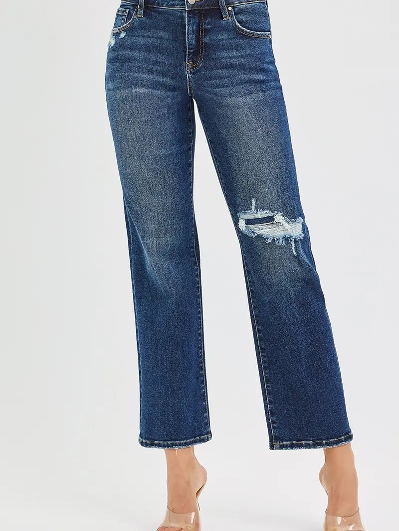 MYA RISEN HW CROPPED SLIM STRAIGHT LEG JEAN