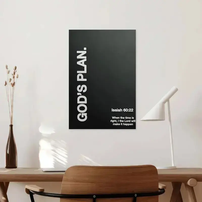God’s Plan Isaiah 60:22 Bible Verse  Canvas Artwork - Black White Religious Christian Print, Ready-to-Hang Inspirational Scripture Home Accessory, High-Quality Faith Decor House & Living Room Decor,  Minimalist Graphic Quote Office Gift, Ho