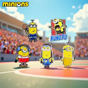 1/5PCS Minions Emblem Collector's Edition Deluxe Aluminium Lapel Pin Fun & Unique Metal Novelty Jewelry Ideal Gift Friends Anniversaries Friendship Celebrations Everyday Wear Despicable Me Officially Licensed