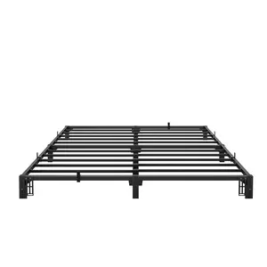 Heavy Duty Metal Platform Bed Frame - 14 Inch High, Twin/King Size, Reinforced Steel Slats, 800 lbs Capacity, Noise-Free, No Box Spring or Screws, Tool-Complimentary Setup, Underbed Storage, Sturdy Bedroom Furniture Heavy Duty Metal Platform Bed Frame