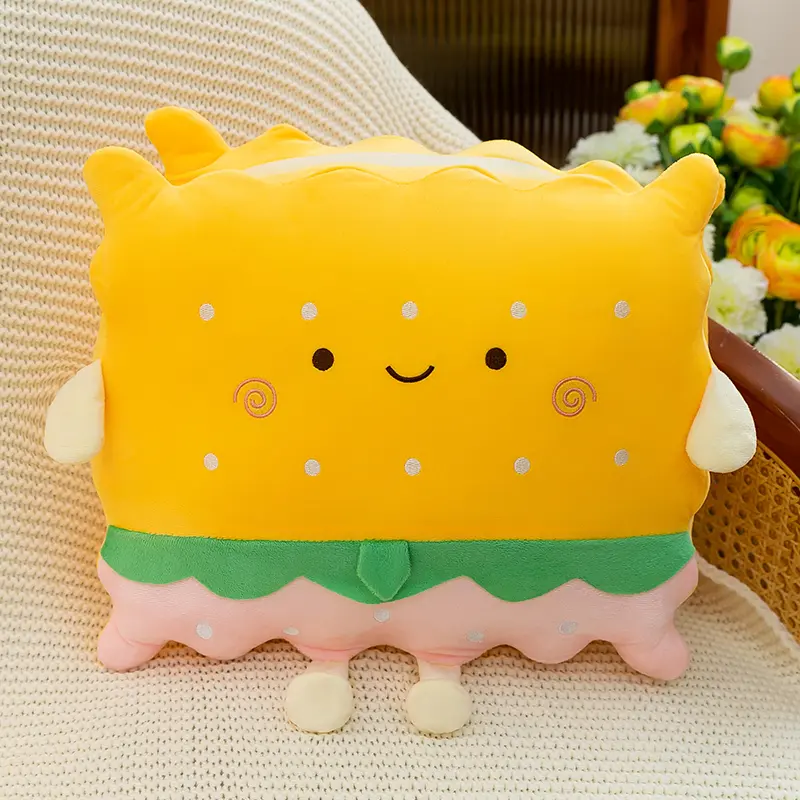 Adorable soft sandwich! Cookie plush toy, soothing plush throw pillow — suitable for office, sofa, and headboard; great gift for girls