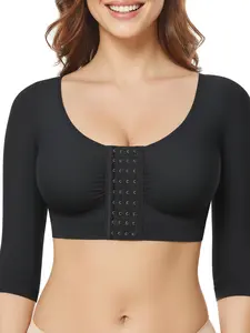 Women's Post-Op Arm Shaping Sleeve, Front Buckle Bra Style, 1 Piece Set, Compression Shapewear Garment for Recovery, Comfortable & Supportive Design