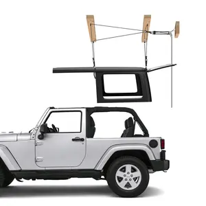 VEVOR Hard Top Remover Lift, 220 lbs, Jeep Hardtop Removal Storage Roof Hoist with Anti-Drop System, Easy One-Person Operation, Supports 8-16 in Ceiling, for 2-Door & 4-Door Jeep Wrangler JK JL & For, 220Lb, Anti-Drop Lock