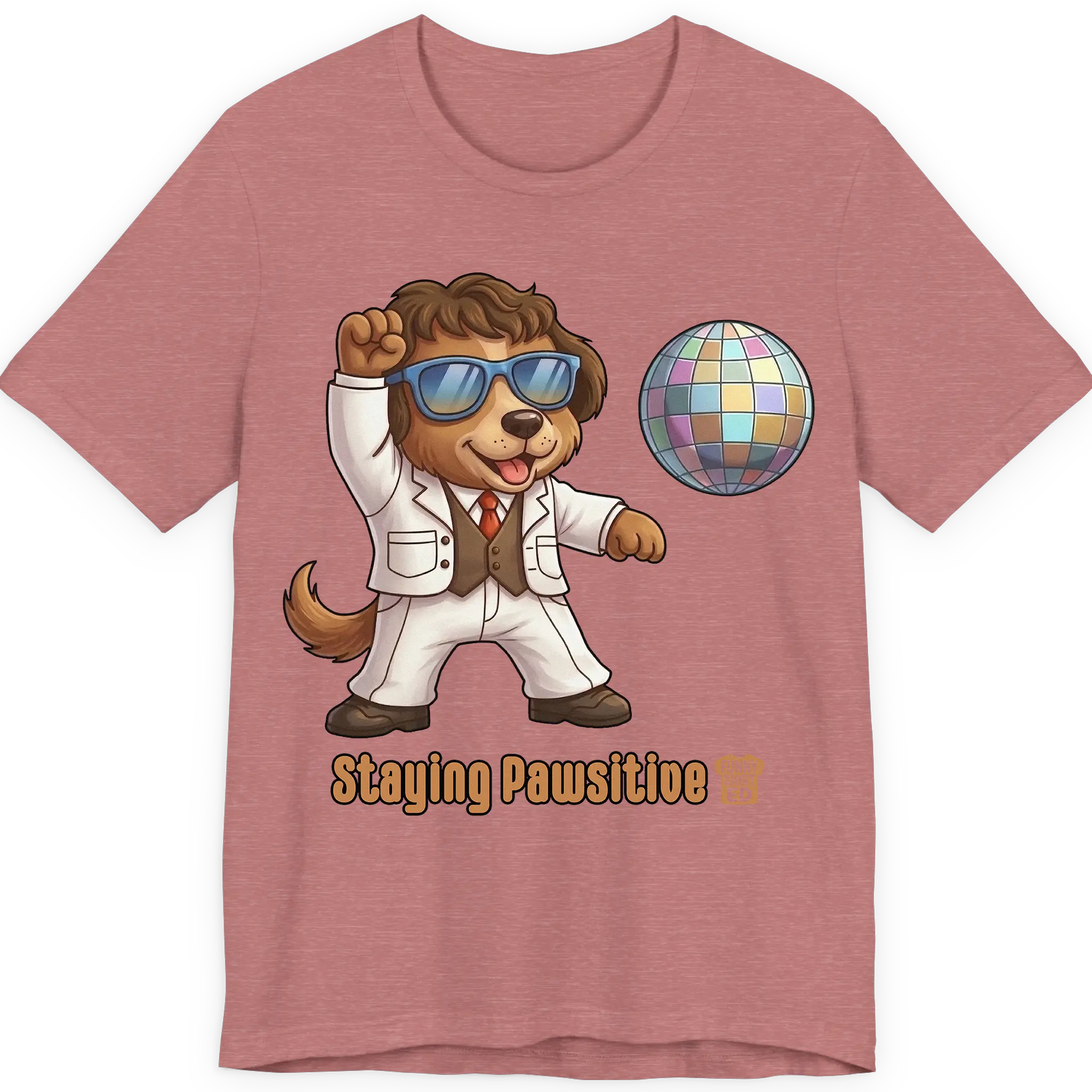 STAYING PAWSITIVE - Lightweight Funny Shirt, Soft Tee, Bella Canvas 3001 Unisex T-Shirt, Everyday, Lightweight, Trendy, Modern
