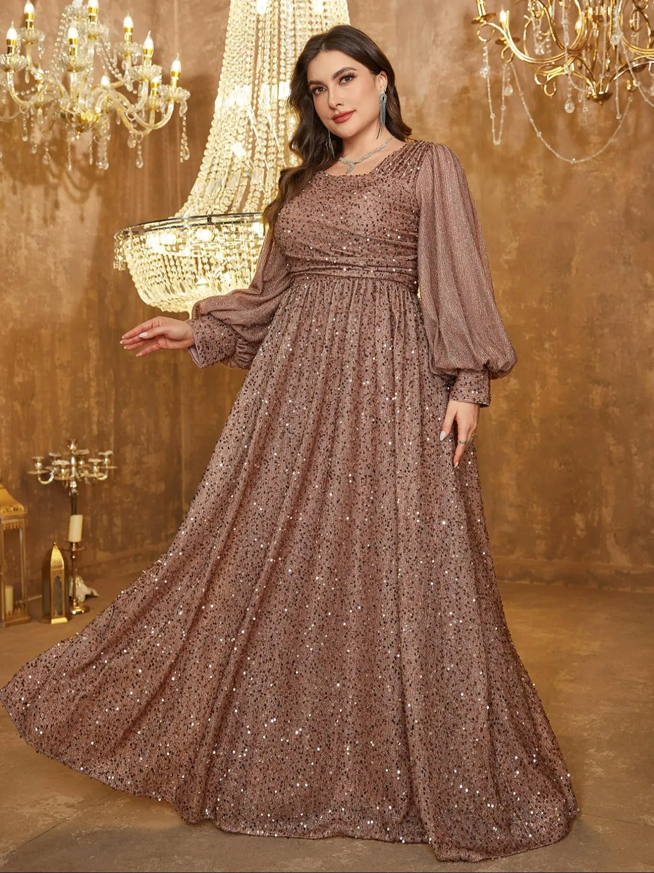 open lace back dress pretty VICOTIRE|Simple Maxi Plus Size Mermaid Party Dresses for Women