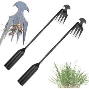 Garden Weed Pulling Tool Uprooting Weeding Tool, 4 Teeth Weed Puller Tool  Mother's Day gift, Father's Day gift, and birthdaygift.OutdoorCleaning YardCleanup