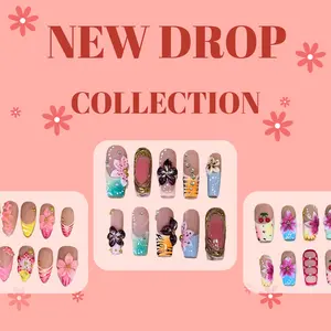 NailVesta NEW DROP COLLECTION – 100% Handcrafted 3D Press-On Nails | Reusable, Long-Lasting, Salon-Quality