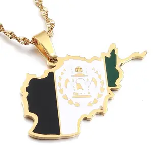 Afghanistan National Map flag Necklace