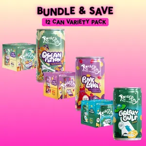 Roxberry - 12 Pack | Galaxy Gulp Citrus | Ocean Potion Fruit Punch | Pink Lava Strawberry Lemonade