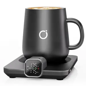 Best Gift for Dads & Coffee Lovers – Ikago Smart Coffee Warmer Set | Perfect for Christmas, Birthdays | 15oz Ceramic Mug, Real-Time Temp Control & Energy Efficiency
