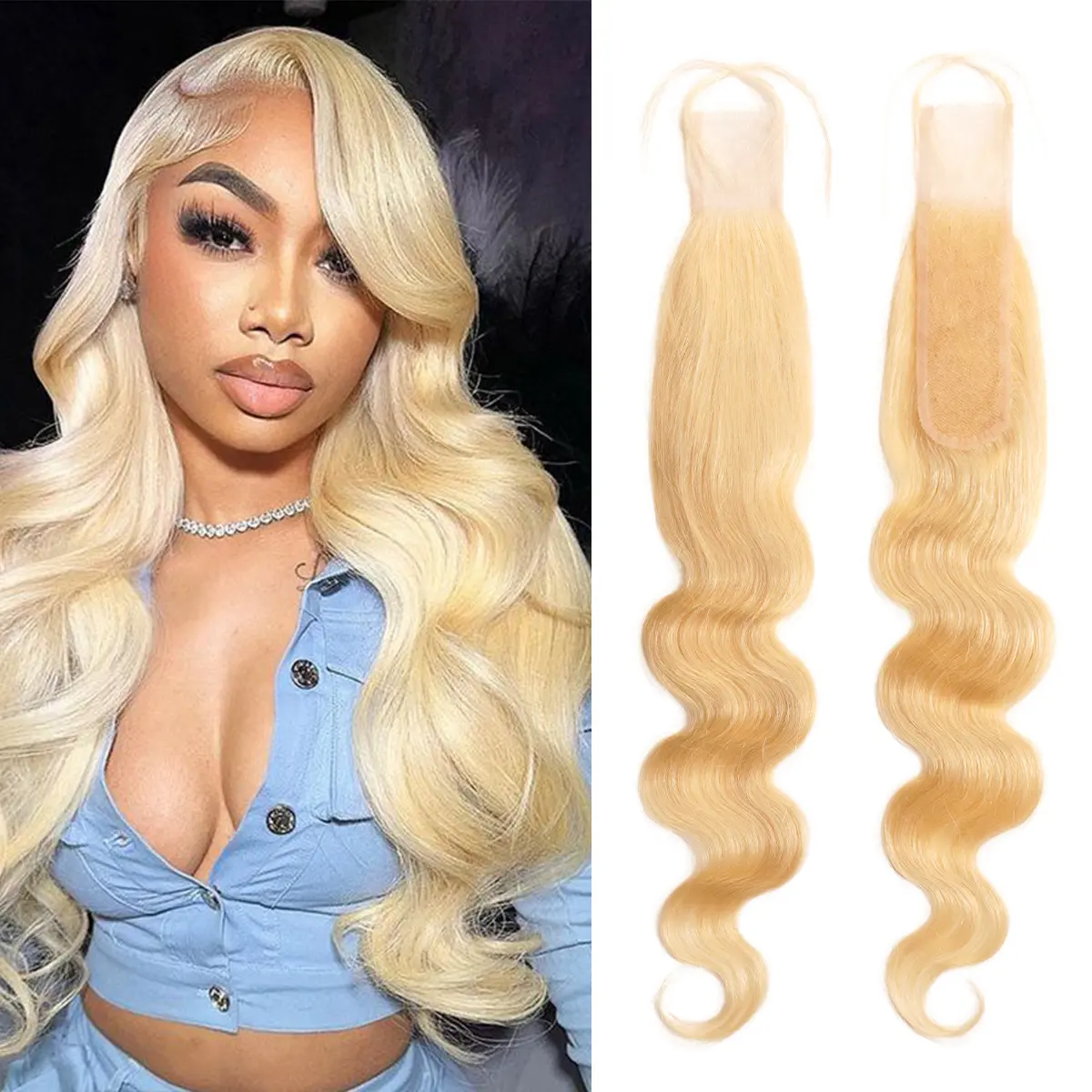 Starlet 2x6 Body Wave Lace Closure Human Hair Extensions - Premium 100% Unprocessed Virgin Hair, 10"-18" Medium to Long Natural Waves, Closure Piece, Medium-Long, Body Wave Extensions, Hair Weave Extensions