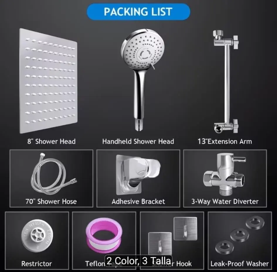 Shower Head Combo Set with Extension