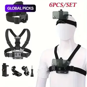 Action Camera Strap Set with Phone Clip, Mounting Kit for GoPro, Smartphones and Osmo Action, Sports and Photography Camera Accessories #GLOBAL PICKS