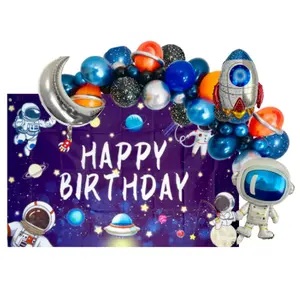 Astronaut & Rocket Balloon Garland Arch – Outer Space Party Decor