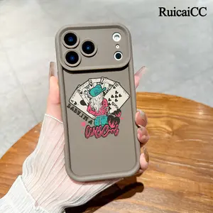 Western Cowgirl Poker Card Phone Case for iPhone 17 Pro Max 16 Pro Max 15 Pro 14 13 12 11 Shockproof Cover with Protection Protective iphone 15 pro max case iphone 13 case drop-proof phone case Cellphone Smartphone