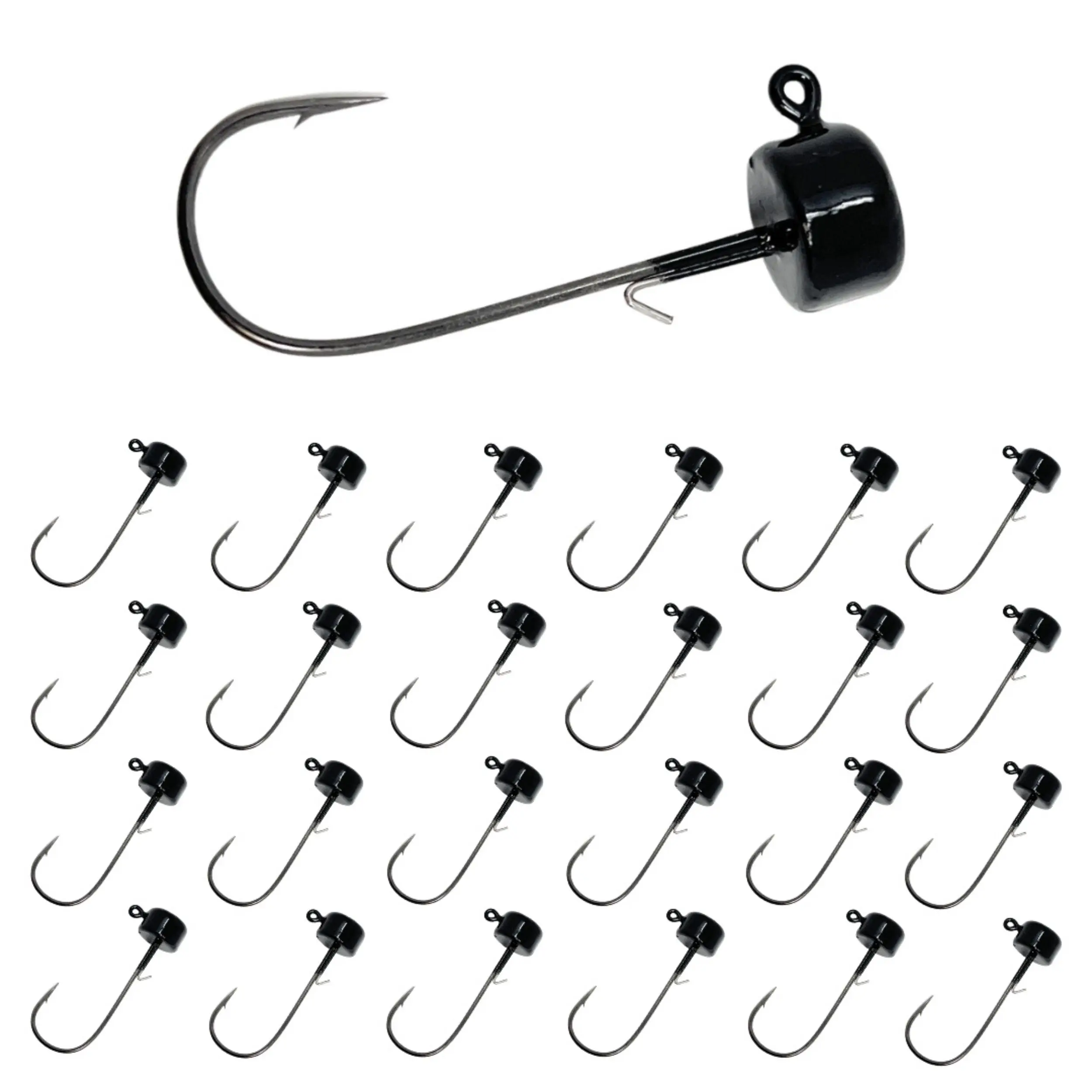 25-Pack Ned Rig Mushroom Jigs - Lead Shroom Head for Finesse Bass Fishing (Multiple Sizes), Artificial Fishing Lures, Fishing Gear Supplies