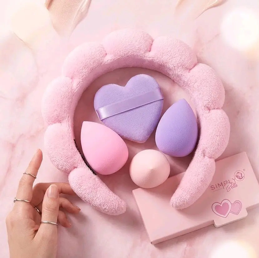 makeup accessories. sponge, headband