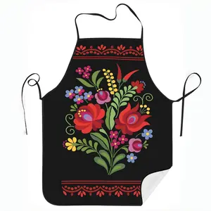 Floral Pattern Apron, 1 Count Breathable Fabric Cooking Apron, Sleeveless Kitchen Apron, Gift for Daughter & Mother & Wife & GF & Sister, Valentine's Day Gift, Apron for Women,Nails Design Tool, Nail Tech, Novelty Cooking Aprons