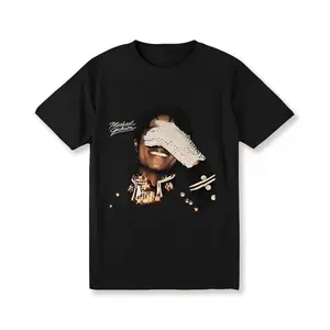 Mens Graphic Tees, 180G Cotton, Oversized Mens tshirt, Designer Crewneck, Michael Jackson Shirt, Summer Fathersdaygift, Fabric Menswear Streetwear