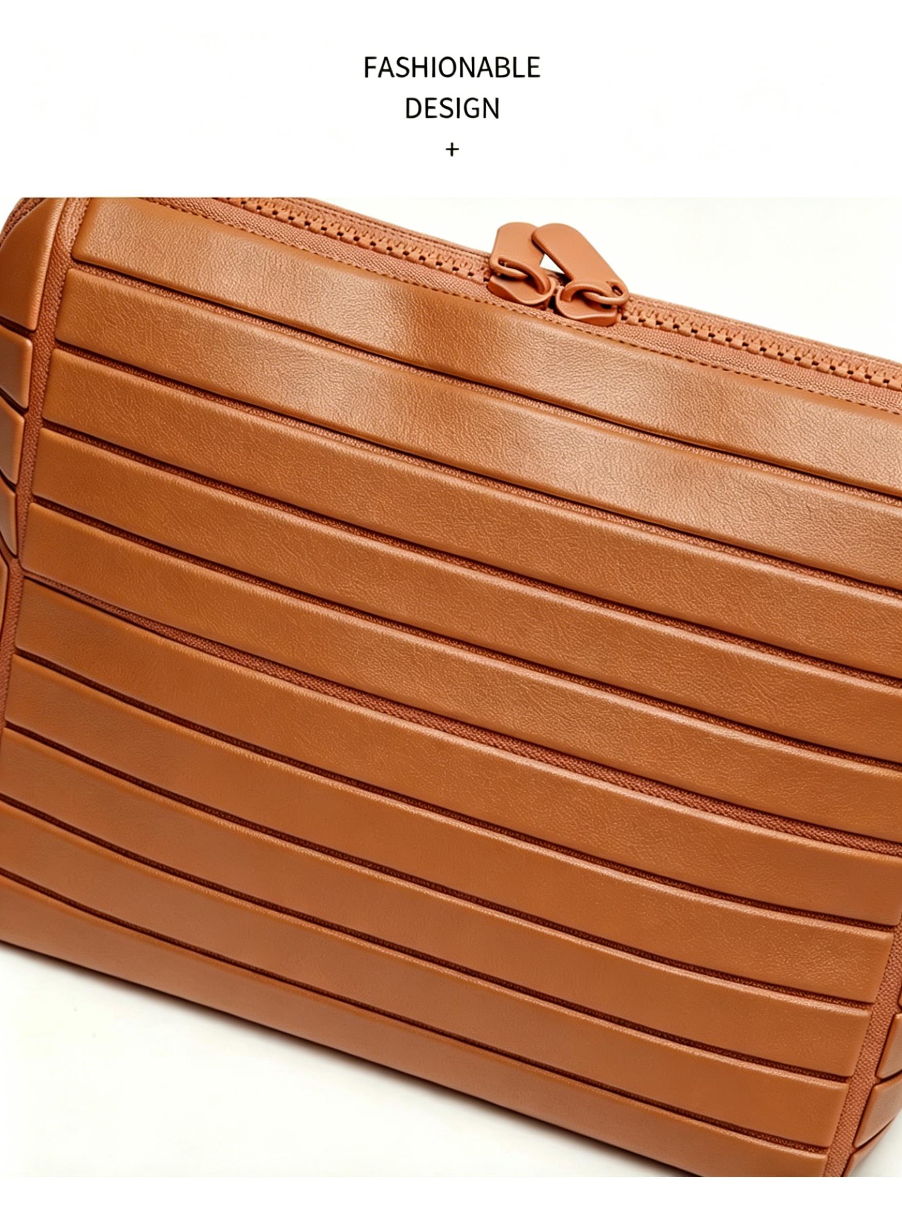 Foldable waterproof travel storage bag, toiletry bag, large-capacity travel organizer for cosmetics, thickened zipper, dedicated compartment for essentials, durable material with striped design, suitable for home and travel, lightweight, minimalist design