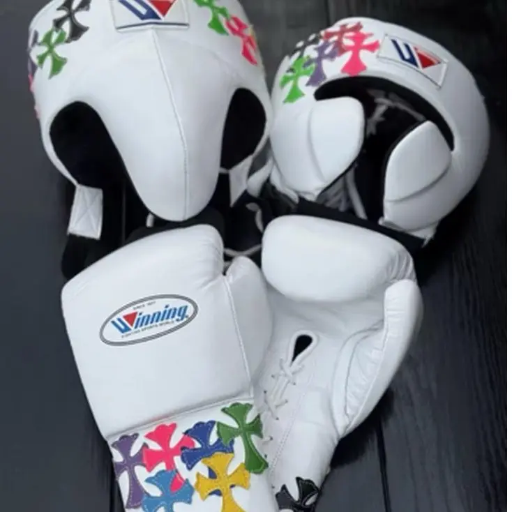 Brand Colorful Cross Design Boxing Gloves for Training and Sparring