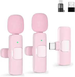 Professional Wireless Microphone, USB Rechargeable Wireless Microphone, Plug-Play Lapel Mic for Video Recording, Teaching, Interviews, Podcast Equipment, Gifts for Mums mini microfono minimic c interface mini microphone phone accessories Audio Sm