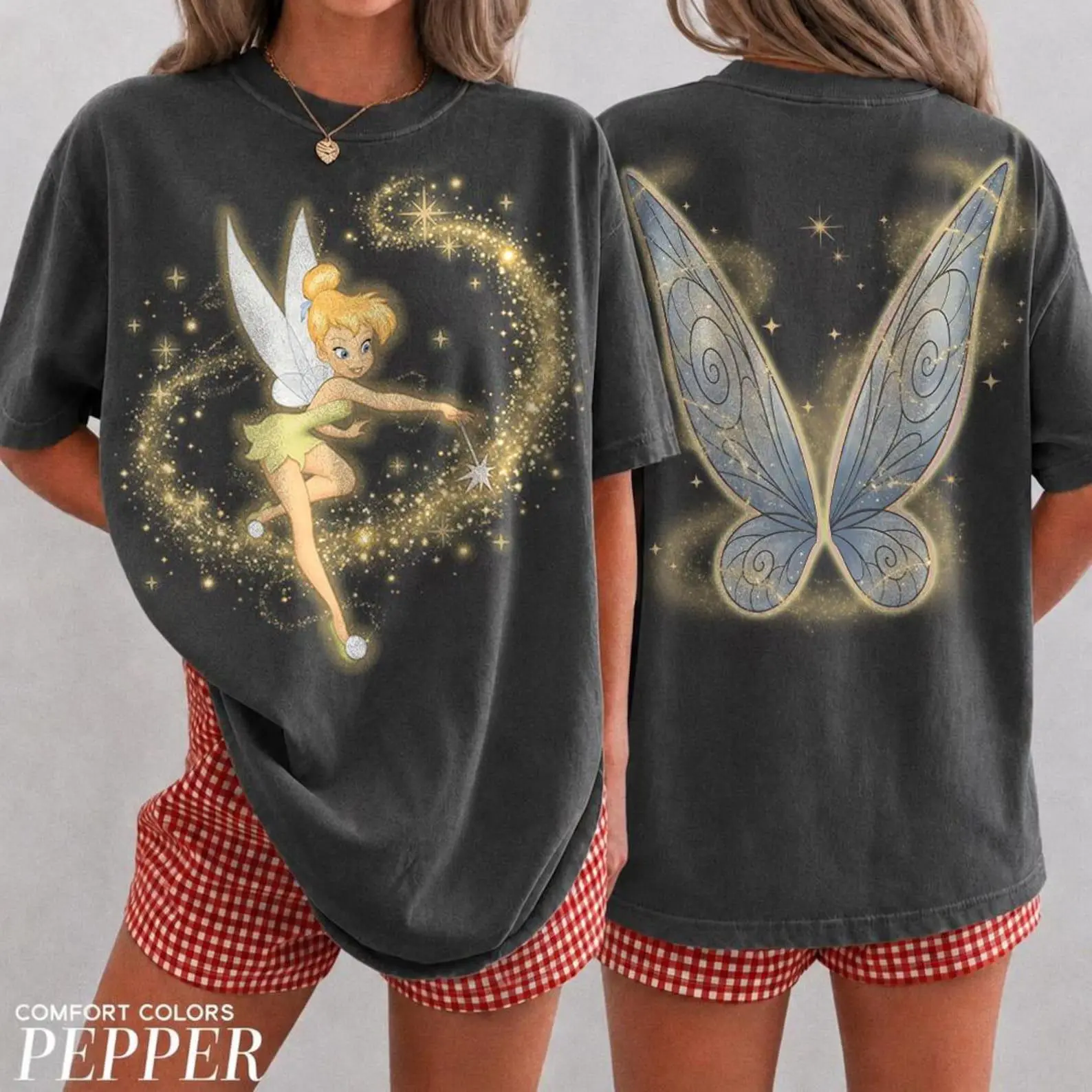 Comfort Colors Vintage Tinker Bell Shirt, Tinkerbell Princess Shirt, Retro Y2K Princess Shirt, Fairy Style Shirt