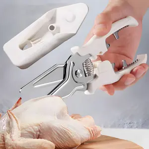 Stainless Steel Chicken Bone Cutter, Multi-Functional Kitchen Scissors, Walnut Cracker, Bottle Opener, Magnetic Knife Holder, Kitchen Shears