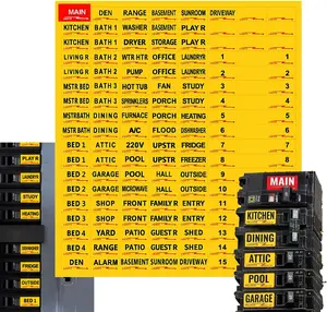 Circuit Breaker Box Label Stickers, 129 Pcs Durable & Weatherproof Label Sticker, Easy To Identify Home & Office Electrical Panel