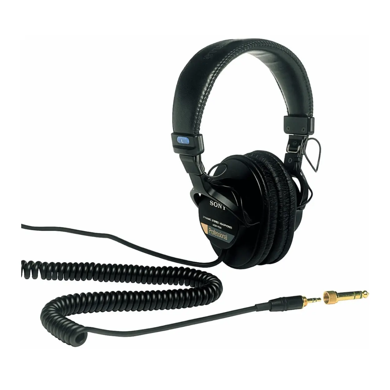 Sony MDR-7506 Folding Professional Closed-Ear Headphones, Stereo Sound, 3.5mm Gold Connector, Durable Build for Recording Use