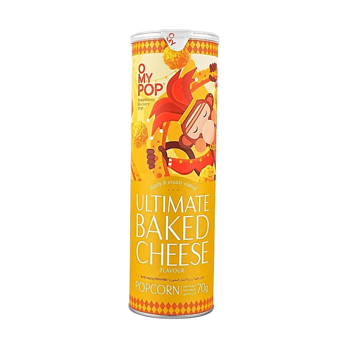 OHMYPOP Malaysian Roasted Cheese Popcorn 70g - Crispy, Savory Snack for Cheese Lovers