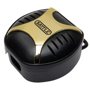 Battle Mouthguard Case - Durable Hard-Shell Plastic with Secure Flip-Top Closure & Air Holes for Moisture Control - One Size Fits Most - Made in China