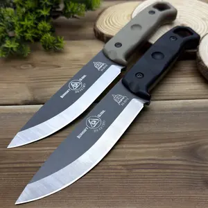 Wild survival knife, high hardness, sharp, outdoor adventure knife, wild camping knife, hiking and trekking knife, with a convenient sheath