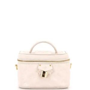 Pre-owned Louis Vuitton Leather Shoulder Bags Vanity Handbag Monogram Embossed Lambskin PM by Rebag