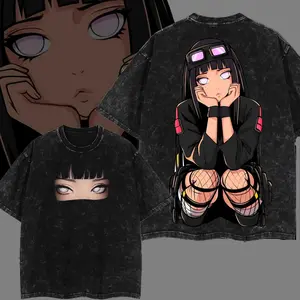 Hinata NARUTO Vintage Unisex Oversize Anime Manga Washed Cotton T-shirt, Graphic Tee, Anime Lover, Anime Merch Fan, Outfits Men, Boys Merch cottonteeshirt