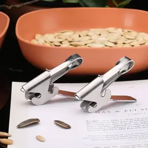 New 1pcs Steel Nut Sheller Peanut Pincers Melon Seeds Opener Suower Walnut Seeds Kitchen Plier Peeler Clamp
