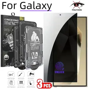 3-Pack Privacy Tempered Glass Screen Protector for Samsung Galaxy Series, Ultra-Clear & Scratch-Resistant, Easy Install Design