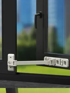 Includes shipping cost; no drilling or nailing required; self-adhesive window lock sticker; window/door safety lock; sliding window limit guide