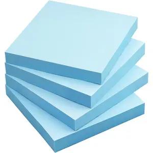 Sticky Notes 3x3 Self-Stick Notes Bright Colors Sticky Notes 4 Pads 100 Sheets/Pad (Light Blue)