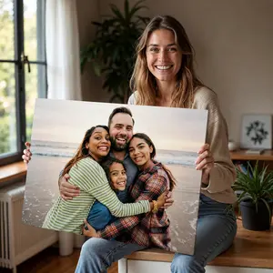 Personalized Family Photo Canvas Print Poster, Custom Photo Canvas Print, Custom Family Gift