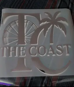 Dough Boy License Plate - The Coast Design with Palm Tree and Wheel Graphic