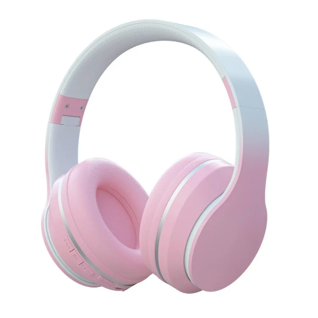 Wireless Bluetooth Noise Cancelling Headphones, Gradient Macaron Colors, Head-Mounted, Over Ear Headphones, with Microphone, Gaming Headphones, Cute Christmas Gift for Kids, Suitable for Travelers and Music Lovers, Noise Cancelling Headset