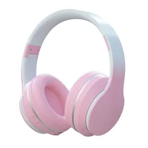 Wireless Bluetooth Noise Cancelling Headphones, Gradient Macaron Colors, Head-Mounted, with Microphone, Gaming Headphones, Cute Christmas Gift for Kids, Suitable for Travelers and Music Lovers