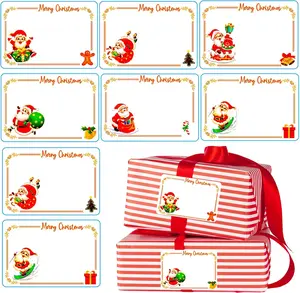Christmas Labels Stickers 120Pcs Christmas Name Gift Label Xmas Tags Sticker Self-Adhesive Xmas Sticky Labels for Present Party Bags Cards Envelope