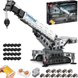 Mould King 17002 Crawler Crane Engineering Vehicle Truck Building Block Remote Control Adult Kid Toy 4000 Pcs Brick