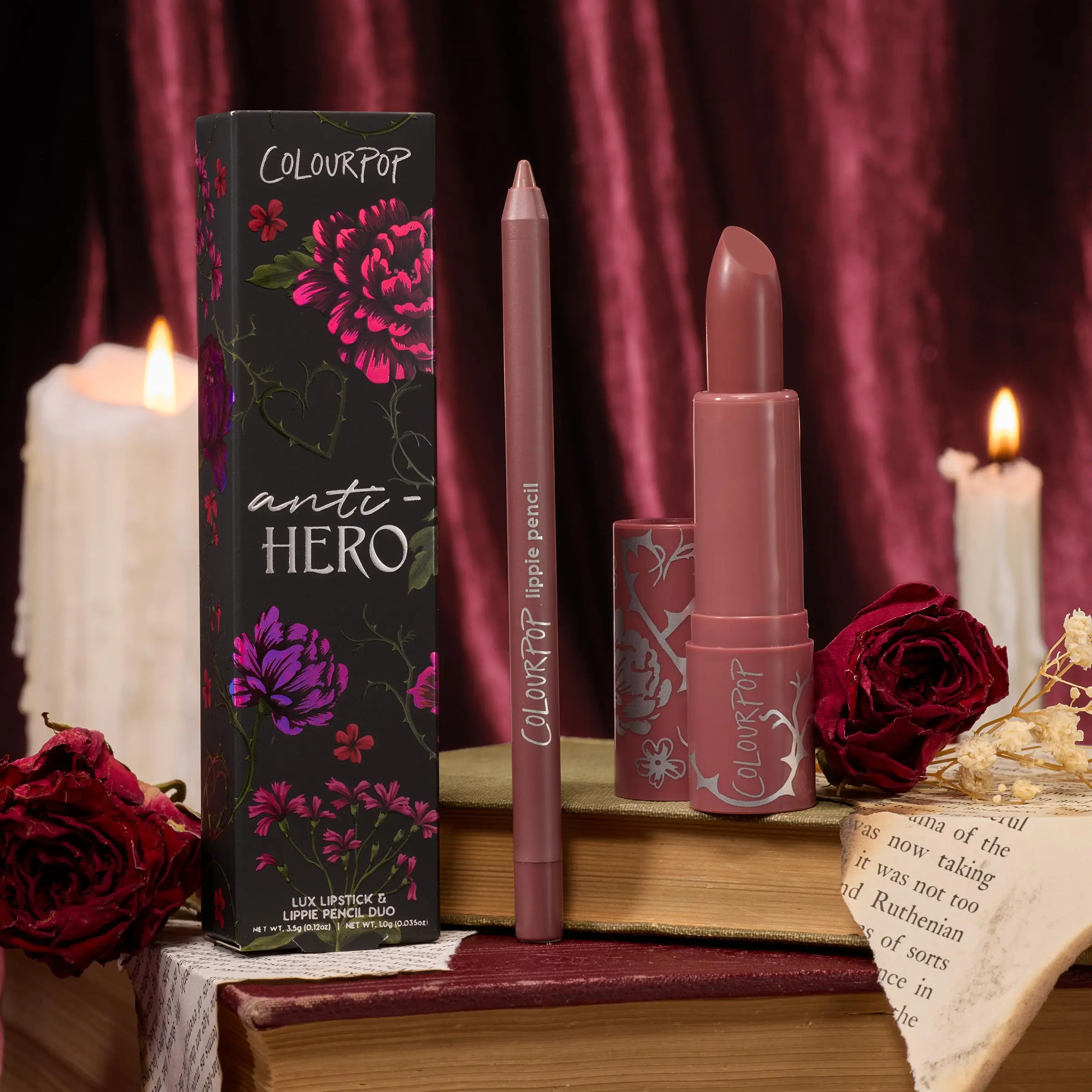 ColourPop A Shadow of Secrets Anti-Hero Lux Lipstick Kit - Limited-Edition 0977 ColourPop A Shadow of Secrets Anti-Hero Lux Lipstick Kit - Limited-Edition 0977